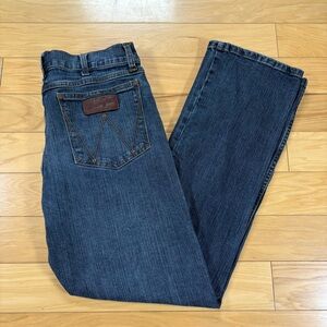 Wrangler Retro Relaxed Bootcut Jeans Mens Sz 30x32 Dark Wash Western Denim